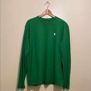 Apple Green Long Sleeve Shirt. Unisex model . Size L